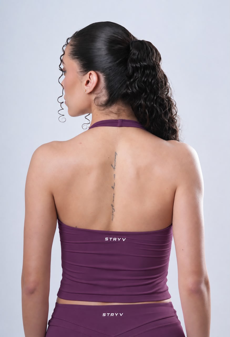 Dark arc™ V neck halter tank top