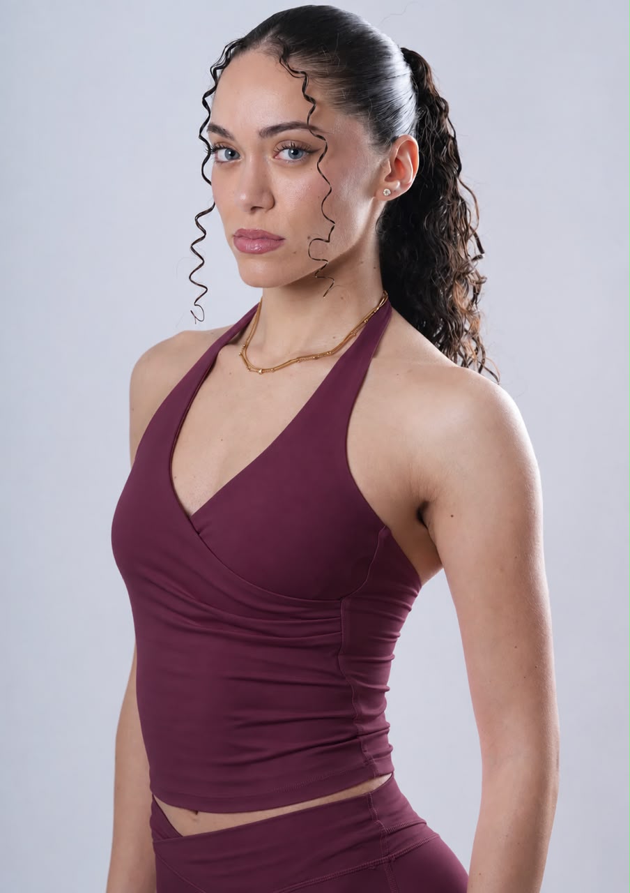 Dark arc™ V neck halter tank top