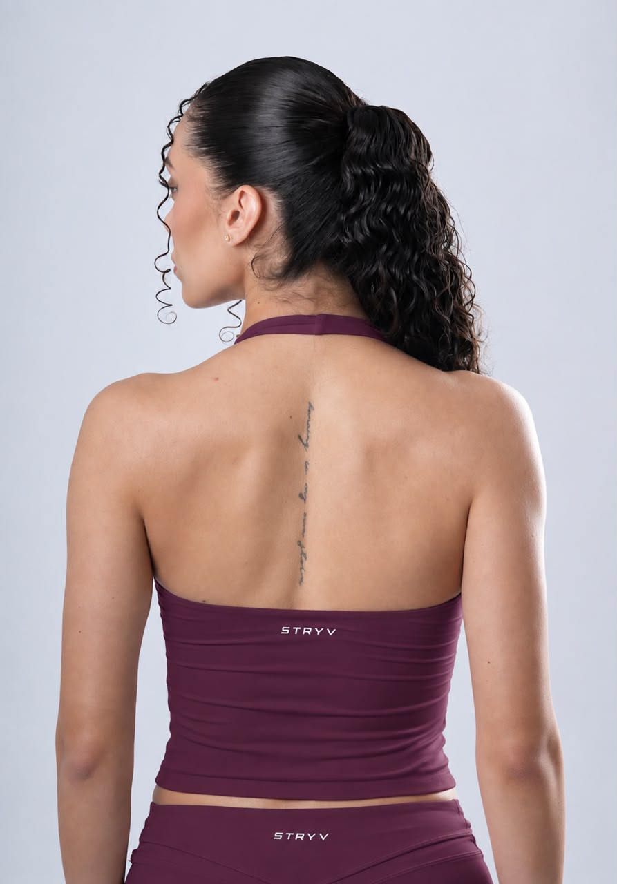 Dark arc™ V neck halter tank top